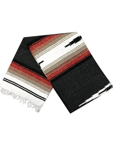 Manta Mexicana Negra Open Road Goods 198x132 cm Gruesa
