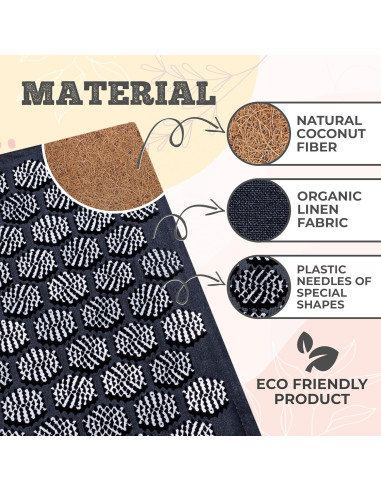 Alfombrilla de Acupresión Balance Mate con Almohada - Negro