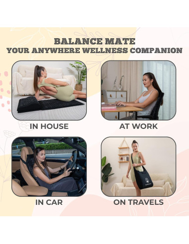 Alfombrilla de Acupresión Balance Mate con Almohada - Negro