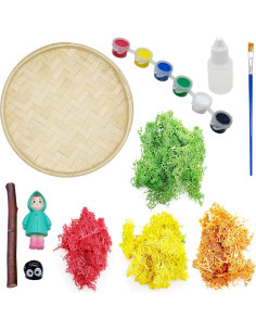 Kit de Jardín Zen Woohome DIY con Pintura de Musgo y Marco 2