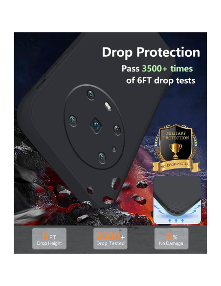 Funda Silicona Antichoque Wousunly Honor Magic 4 Pro Negra Funda Silicona Antichoque Wousunly Honor Magic 4 Pro Negra