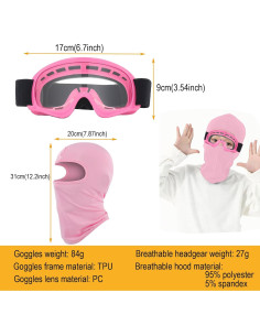 Gafas de Motocross para Niños ATV Rosa con Protección UV 2