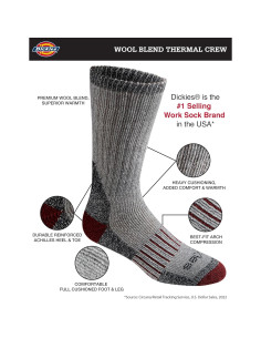 Calcetines Térmicos de Lana Dickies para Hombre - 2 Pares 2