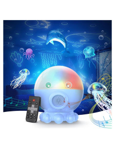 Proyector de Luz Nocturna Pulpo GOUTOOL 17 Modos Azul