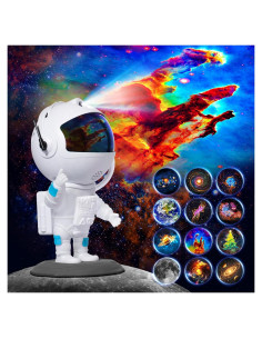 Proyector Galáctico Astronauta KKUP2U con 12 Películas