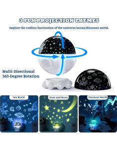 Proyector de Luz Nocturna Pulpo GOUTOOL 17 Modos Azul 2