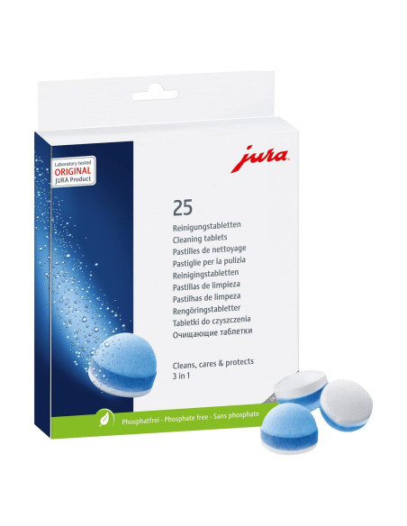 Tabletas de limpieza 3 fases Jura 25045 - 25 unidades