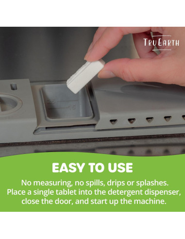 Tabletas de detergente para lavavajillas Tru Earth - 30 tabletas sin fragancia