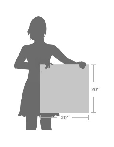 Arte de pared de lienzo Chanel 50.8x50.8 cm floral rosa