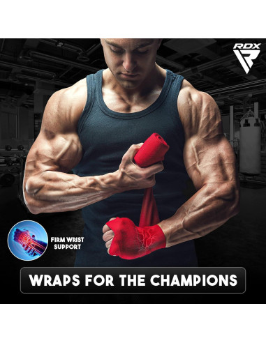 Envolturas de Mano de Boxeo RDX - Paquete de 3, 4.5m