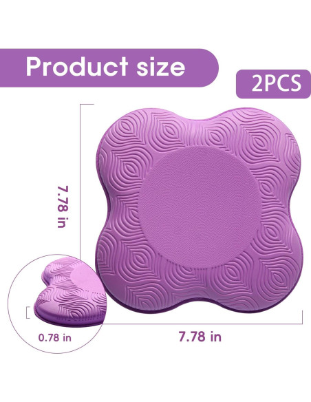 Juego de 2 Almohadillas de Rodillas Yoga MBHKRRS Púrpura Juego de 2 Almohadillas de Rodillas Yoga MBHKRRS Púrpura