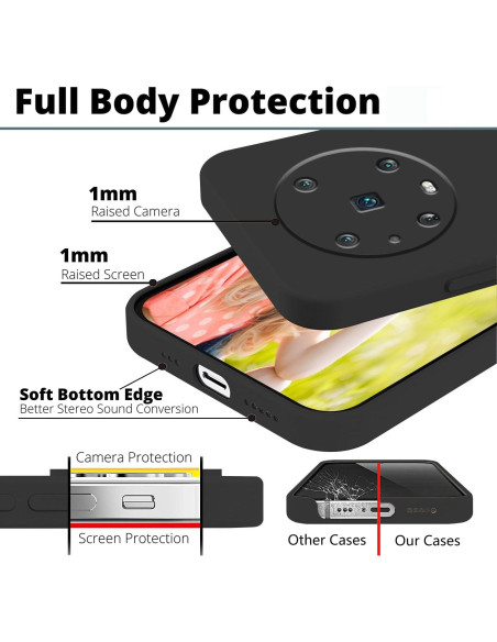 Funda Silicona Antichoque Wousunly Honor Magic 4 Pro Negra Funda Silicona Antichoque Wousunly Honor Magic 4 Pro Negra