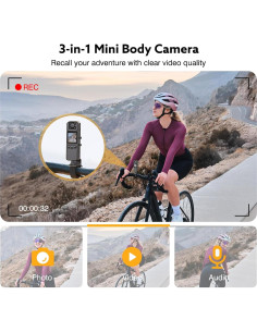 Cámara Corporal Losfom Z11 2K 64GB Batería 1700mAh 2