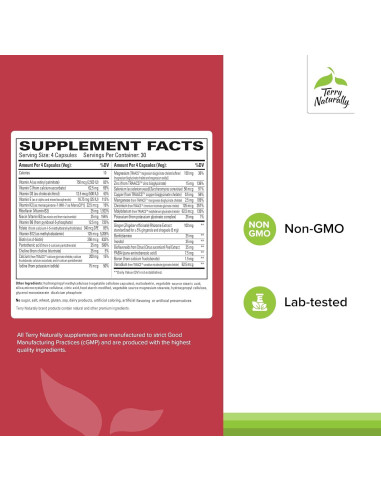 Suplemento Multivitamínico Terry Naturally - 120 Cápsulas