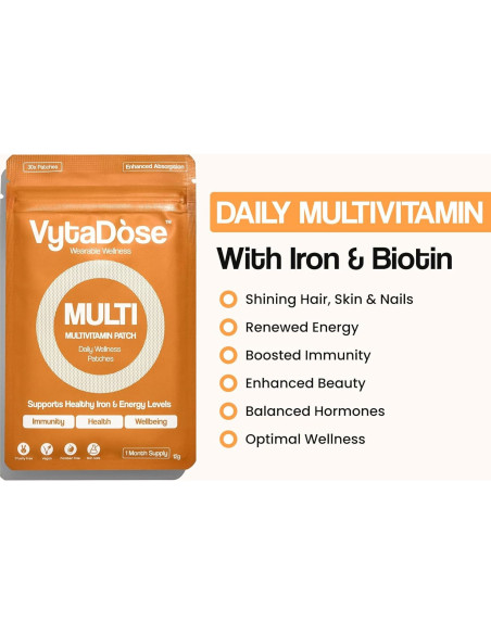 Parche Multivitamínico para Mujeres Vytadose - Hierro y Biotina Parche Multivitamínico para Mujeres Vytadose - Hierro y Biotina