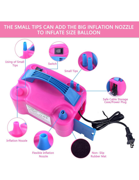 Bomba de Globo Eléctrica QIPUMP 600W Doble Boquilla