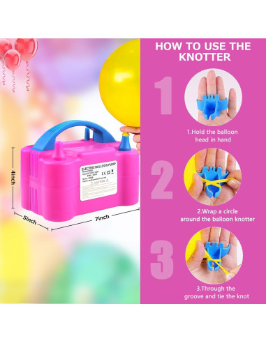 Bomba de Globo Eléctrica QIPUMP 600W Doble Boquilla