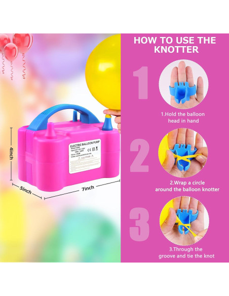 Bomba de Globo Eléctrica QIPUMP 600W Doble Boquilla