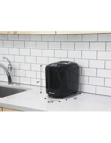 Máquina de Pan Elite Gourmet EBM8103B 19 Funciones 2 kg Negro
