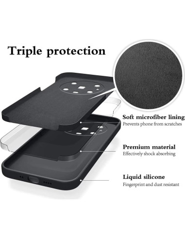 Funda Silicona Antichoque Wousunly Honor Magic 4 Pro Negra