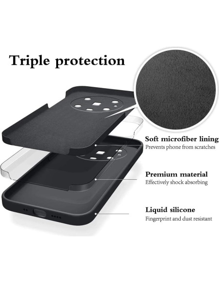 Funda Silicona Antichoque Wousunly Honor Magic 4 Pro Negra Funda Silicona Antichoque Wousunly Honor Magic 4 Pro Negra