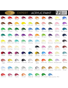 Set de Pintura Acrílica HissiCo 118PCS 99 Colores 60ml 2
