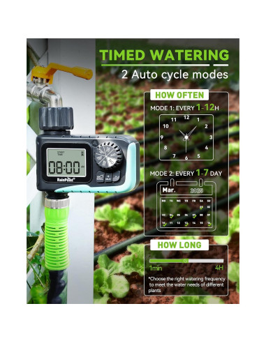 Temporizador de Riego RAINPOINT ITV105NH Programable 1 Salida