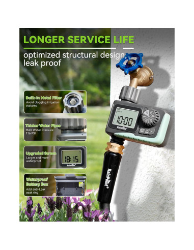 Temporizador de Riego RAINPOINT ITV105NH Programable 1 Salida