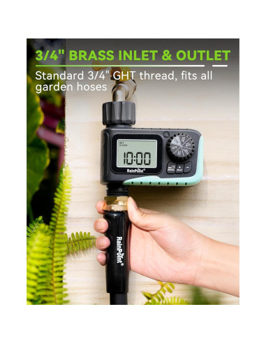 Temporizador de Riego RAINPOINT ITV105NH Programable 1 Salida