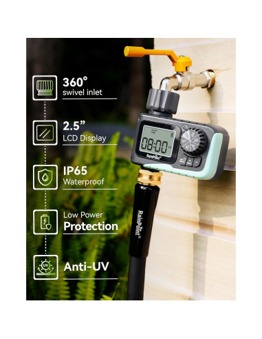 Temporizador de Riego RAINPOINT ITV105NH Programable 1 Salida