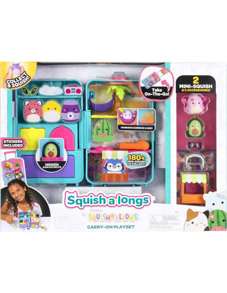 Juego de Equipaje Portátil Squish-a-longs Jazwares 2 Mini-Squish