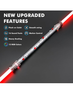 Sable de Luz Kolulere Doble Hoja 12 Colores RGB 2 en 1 2