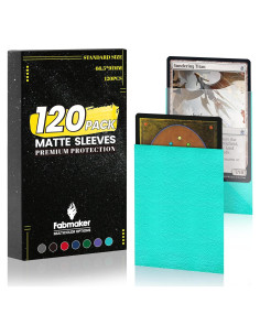 120 Fundas para Cartas Fabmaker 66x91mm Verde Menta