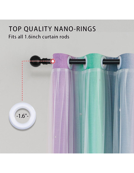 Cortina Arcoíris XiDi Morado Verde 182 cm x 86 cm 1 Panel