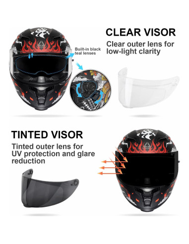 Casco Integral TRIANGLE FF351 Doble Visor Dorado Mate