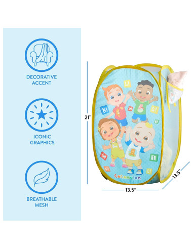 Cesta Plegable Idea Nuova Cocomelon 21.5L para Juguetes