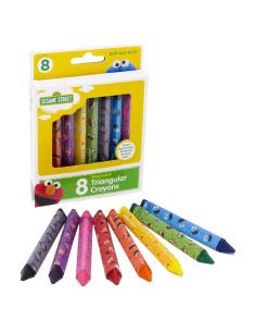 Crayones Triangulares Plaza Sésamo 8 Colores Lavables