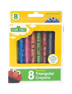Crayones Triangulares Plaza Sésamo 8 Colores Lavables 2