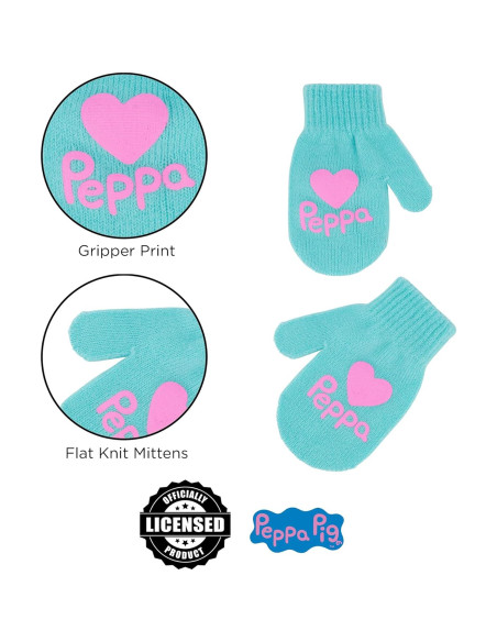 Gorro de invierno Peppa Pig + Guantes para bebés 2-4 años