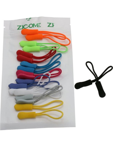 Tiradores de Cremallera Z ZICOME Set de 20 Coloridos 6.35 cm