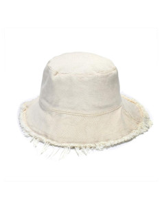 Sombrero de Sol de Algodón Beige para Mujeres - UPF 50+
