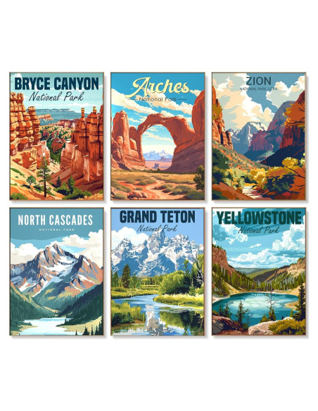 Kit de Pintura por Números Bleihum 6 Piezas 25.4x35.6 cm