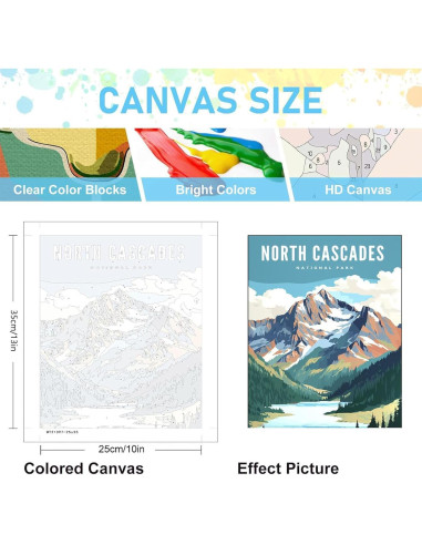 Kit de Pintura por Números Bleihum 6 Piezas 25.4x35.6 cm