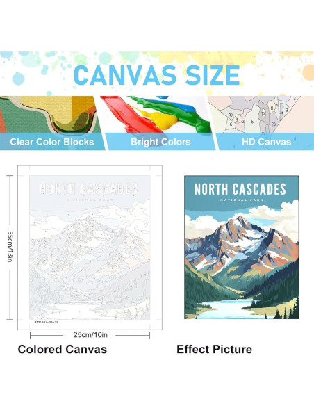 Kit de Pintura por Números Bleihum 6 Piezas 25.4x35.6 cm