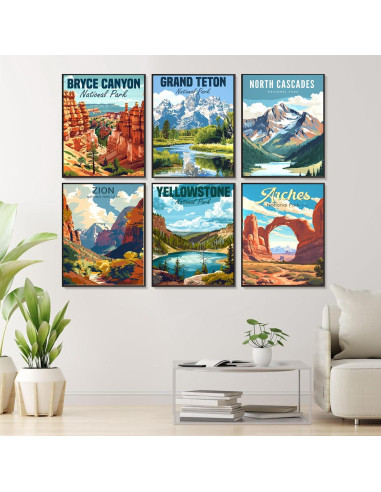 Kit de Pintura por Números Bleihum 6 Piezas 25.4x35.6 cm