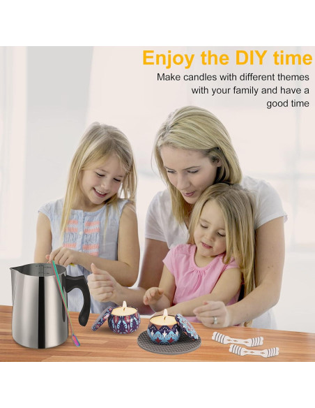 BBAXI Kit de Fabricación de Velas - Olla 900ml Acero Inoxidable