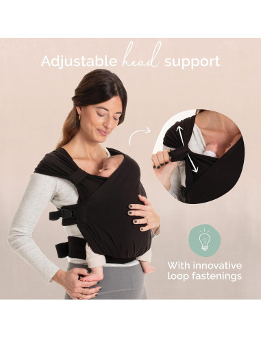 Portabebés Boba Bliss Negro para Recién Nacidos 3-16 kg