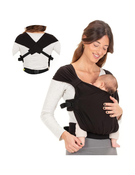 Portabebés Boba Bliss Negro para Recién Nacidos 3-16 kg
