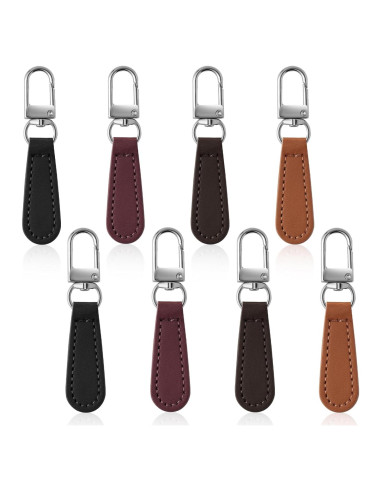 Tiradores de Cremallera Deoward con Mango de Cuero - 8 PCS