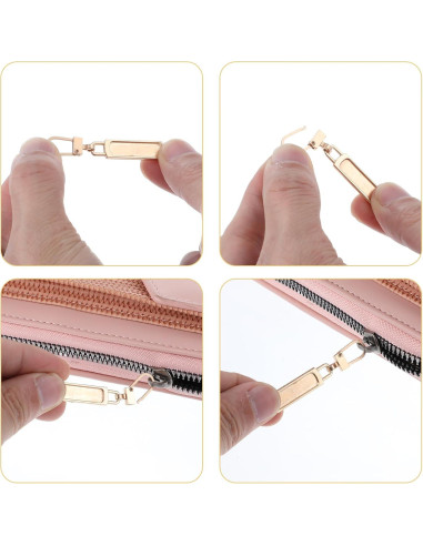 9 Piezas Reemplazo Tiradores de Cremallera YQQYG - Dorado, Plateado, Negro